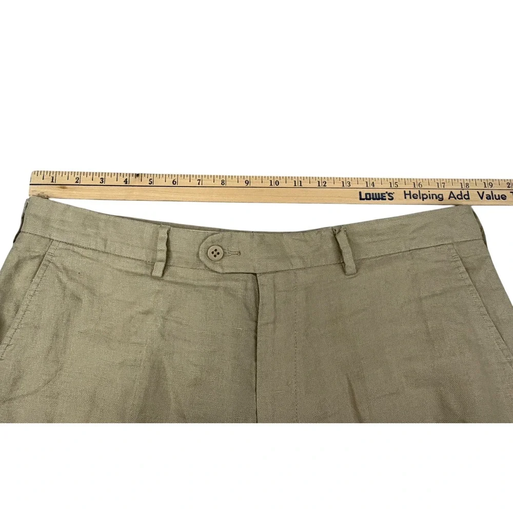 Daniel Cremieux Mens Classics Biarritz Pants 100% Linen Tan 36x30 Beachy Costal
